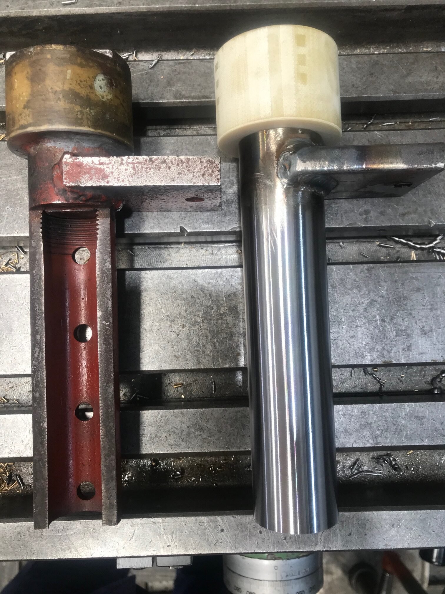 Fabricated shaft repair comparison